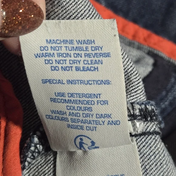 Boden Womens Dark Wash Patch Pocket Zip Denim Jean Skirt Size 8 - Picture 6 of 8